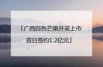 广西百色芒果开采上市 首日签约1.2亿元