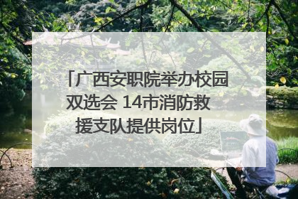 广西安职院举办校园双选会 14市消防救援支队提供岗位