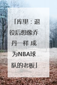 库里：退役后想像乔丹一样 成为NBA球队的老板