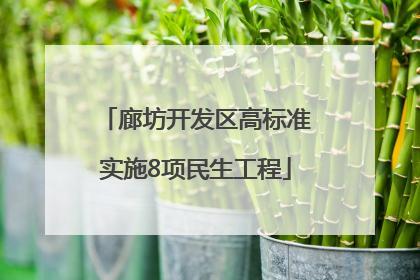 廊坊开发区高标准实施8项民生工程