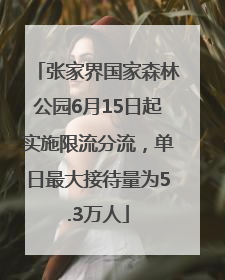 张家界国家森林公园6月15日起实施限流分流，单日最大接待量为5.3万人