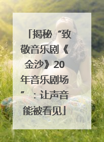 揭秘“致敬音乐剧《金沙》20年音乐剧场”：让声音能被看见