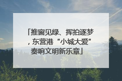 推窗见绿、挥拍逐梦，东营港“小城大爱”奏响文明新乐章