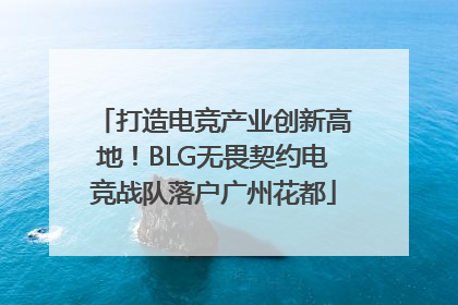 打造电竞产业创新高地！BLG无畏契约电竞战队落户广州花都