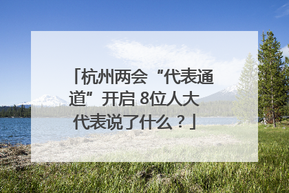 杭州两会“代表通道”开启 8位人大代表说了什么？
