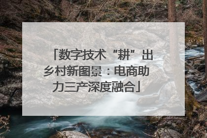 数字技术“耕”出乡村新图景：电商助力三产深度融合