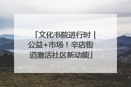 文化书院进行时｜公益+市场！辛店街道激活社区新动能