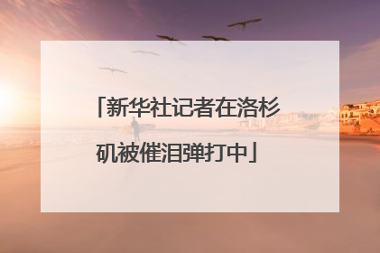 新华社记者在洛杉矶被催泪弹打中
