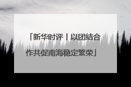 新华时评丨以团结合作共促南海稳定繁荣