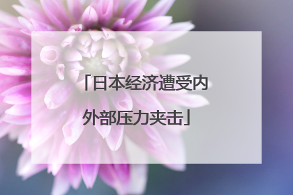 日本经济遭受内外部压力夹击