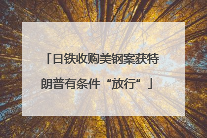 日铁收购美钢案获特朗普有条件“放行”