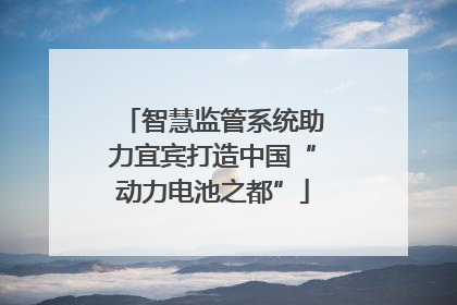 智慧监管系统助力宜宾打造中国“动力电池之都”