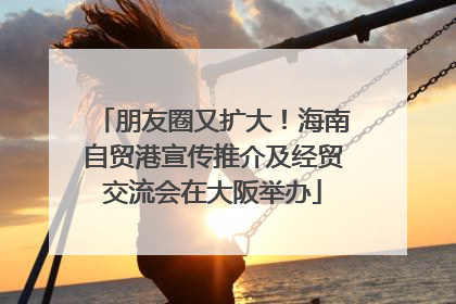 朋友圈又扩大！海南自贸港宣传推介及经贸交流会在大阪举办