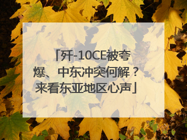 歼-10CE被夸爆、中东冲突何解？来看东亚地区心声