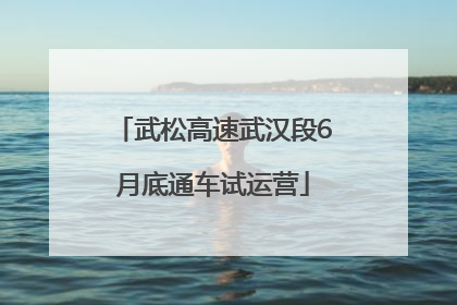 武松高速武汉段6月底通车试运营