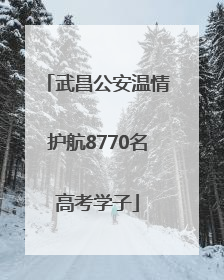 武昌公安温情护航8770名高考学子
