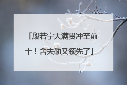 殷若宁大满贯冲至前十！舍夫勒又领先了