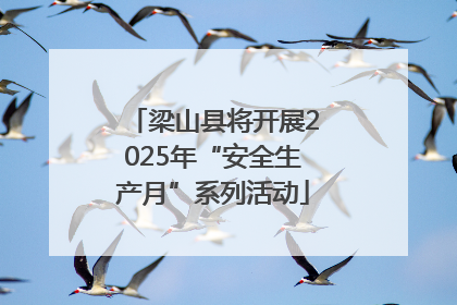 梁山县将开展2025年“安全生产月”系列活动