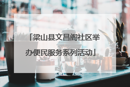 梁山县文昌阁社区举办便民服务系列活动