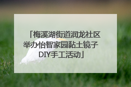 梅溪湖街道润龙社区举办怡智家园黏土镜子DIY手工活动