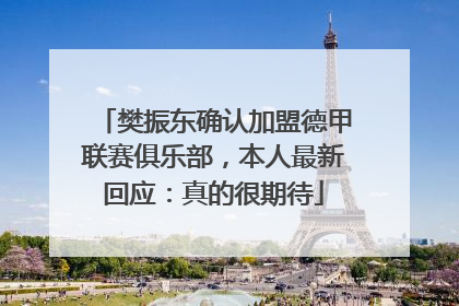 樊振东确认加盟德甲联赛俱乐部，本人最新回应：真的很期待