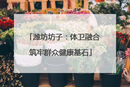 潍坊坊子：体卫融合筑牢群众健康基石