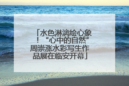 水色淋漓绘心象！“心中的自然”周崇涨水彩写生作品展在临安开幕
