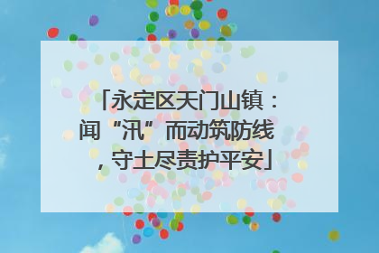 永定区天门山镇：闻“汛”而动筑防线，守土尽责护平安