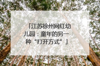 江苏徐州网红幼儿园：童年的另一种“打开方式”
