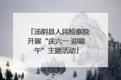 汤阴县人民检察院开展“庆六一 迎端午”主题活动