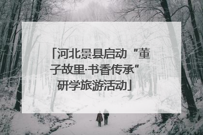 河北景县启动“董子故里·书香传承”研学旅游活动