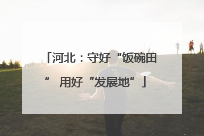 河北：守好“饭碗田” 用好“发展地”