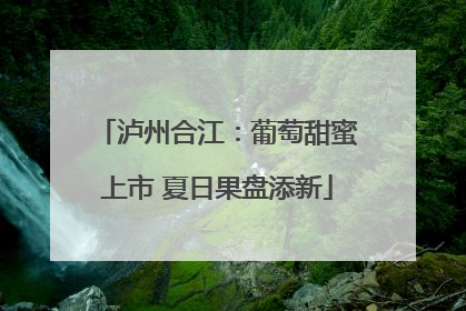 泸州合江：葡萄甜蜜上市 夏日果盘添新