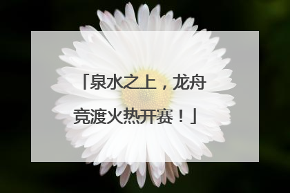 泉水之上，龙舟竞渡火热开赛！