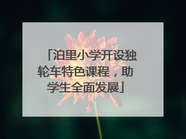 泊里小学开设独轮车特色课程，助学生全面发展