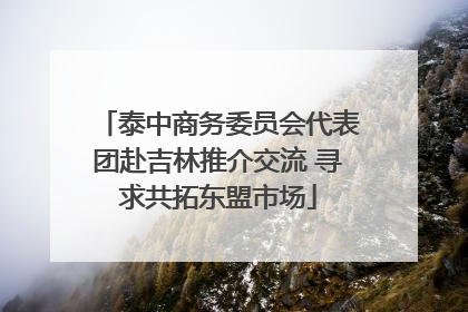 泰中商务委员会代表团赴吉林推介交流 寻求共拓东盟市场