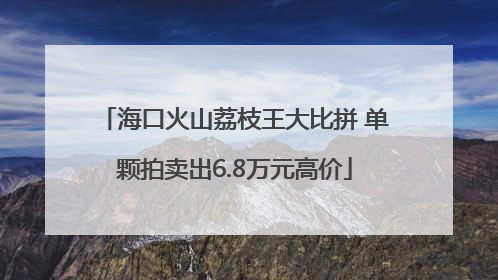 海口火山荔枝王大比拼 单颗拍卖出6.8万元高价
