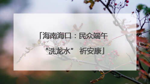 海南海口：民众端午 “洗龙水” 祈安康