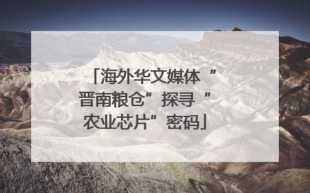 海外华文媒体“晋南粮仓”探寻“农业芯片”密码