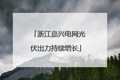 浙江嘉兴电网光伏出力持续增长
