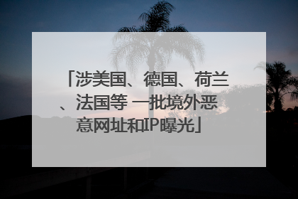 涉美国、德国、荷兰、法国等 一批境外恶意网址和IP曝光