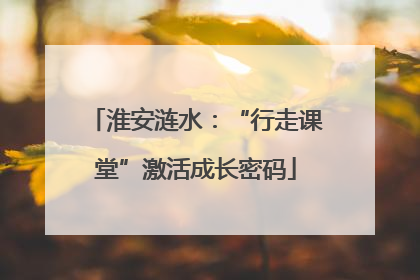 淮安涟水：“行走课堂”激活成长密码