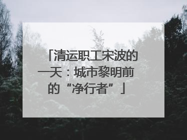 清运职工宋波的一天：城市黎明前的“净行者”