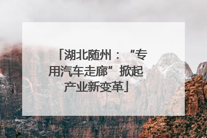 湖北随州：“专用汽车走廊”掀起产业新变革