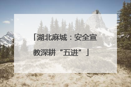 湖北麻城：安全宣教深耕“五进”