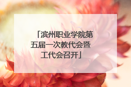 滨州职业学院第五届一次教代会暨工代会召开