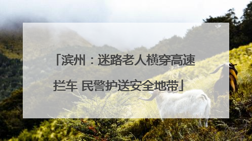 滨州：迷路老人横穿高速拦车 民警护送安全地带