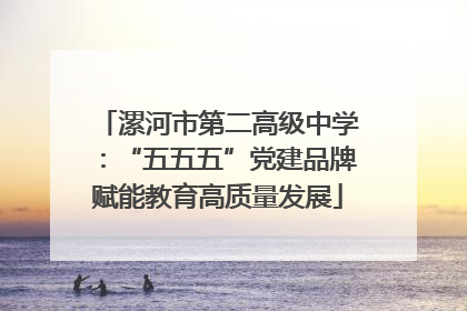 漯河市第二高级中学：“五五五”党建品牌赋能教育高质量发展