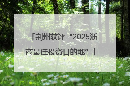 荆州获评“2025浙商最佳投资目的地”