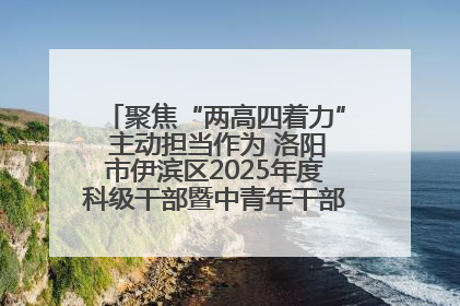 聚焦“两高四着力” 主动担当作为 洛阳市伊滨区2025年度科级干部暨中青年干部培训班开班